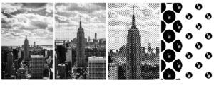 Beispielhafte Rasterung des Empire State Buidlings in New York.